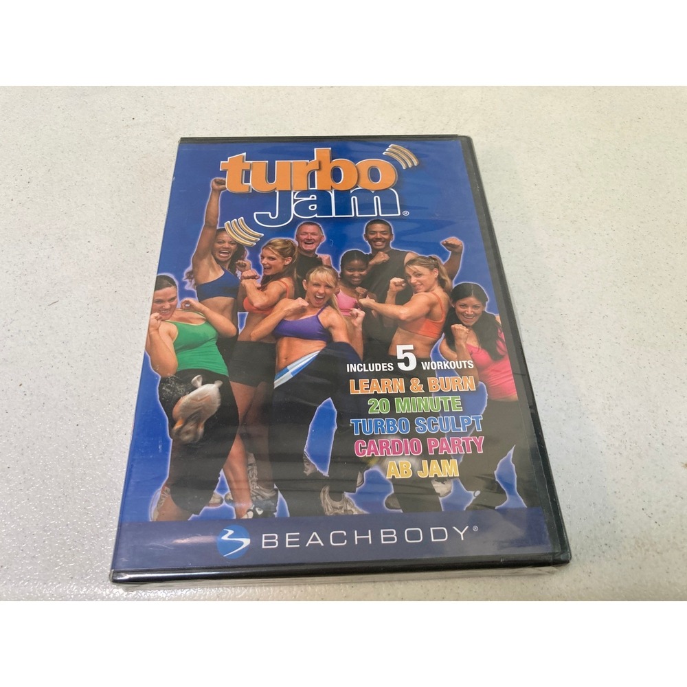 Turbo Jam Beachbody DVD 5 Workouts Chalene Johnson New Sealed 2 Disc Set